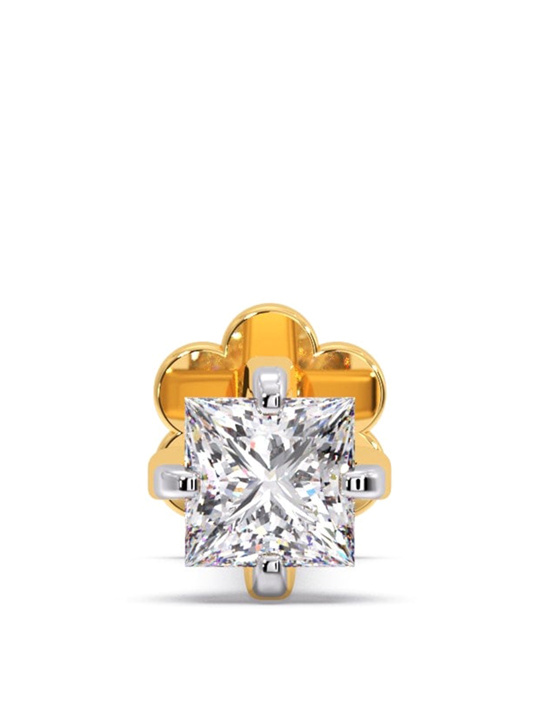 

CANDERE A KALYAN JEWELLERS COMPANY BIS Hallmark18KT Gold Diamond Nosepin-0.45gm