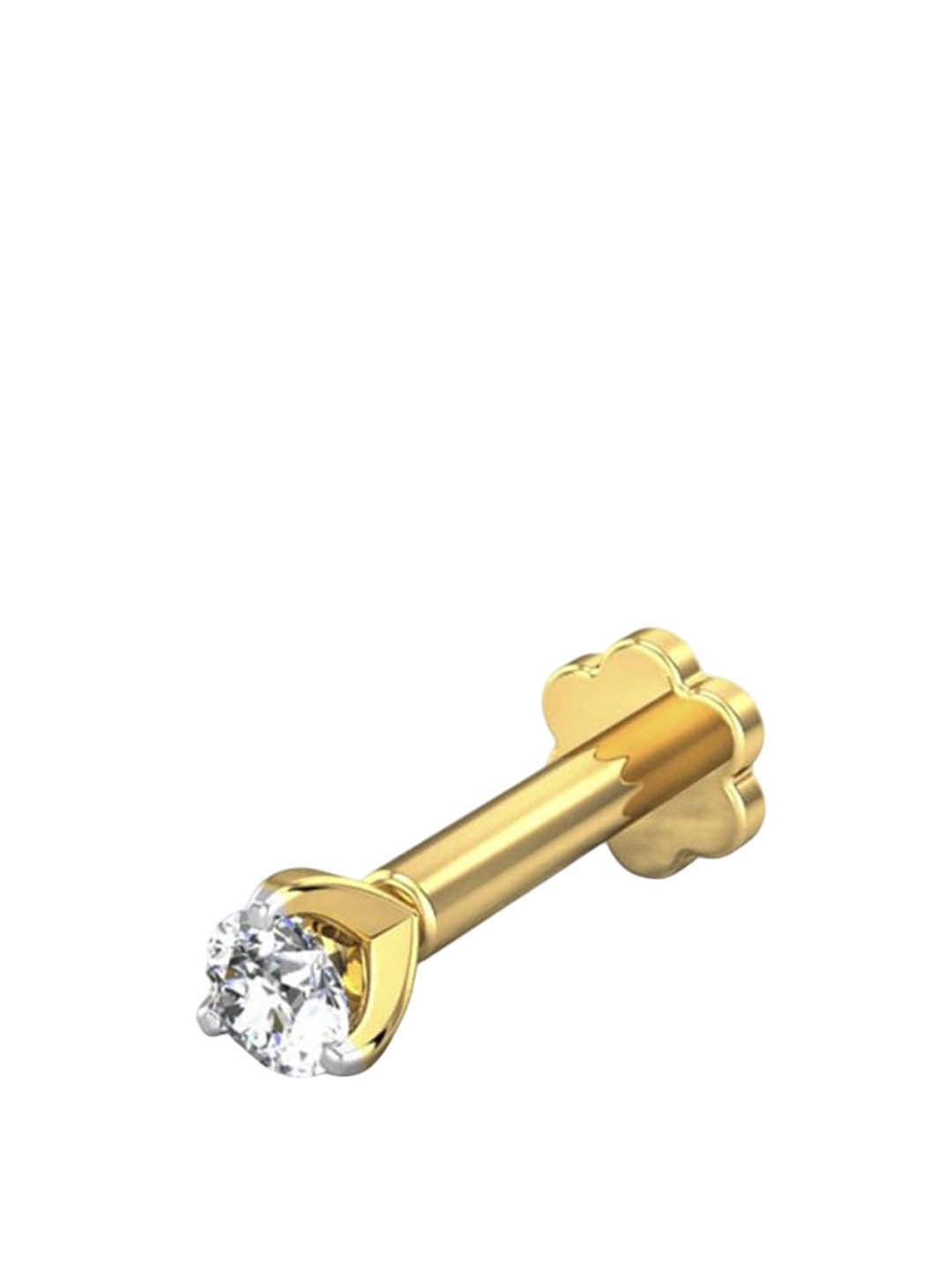 

CANDERE A KALYAN JEWELLERS COMPANY BIS Hallmark18KT Gold Diamond Nosepin-0.27gm