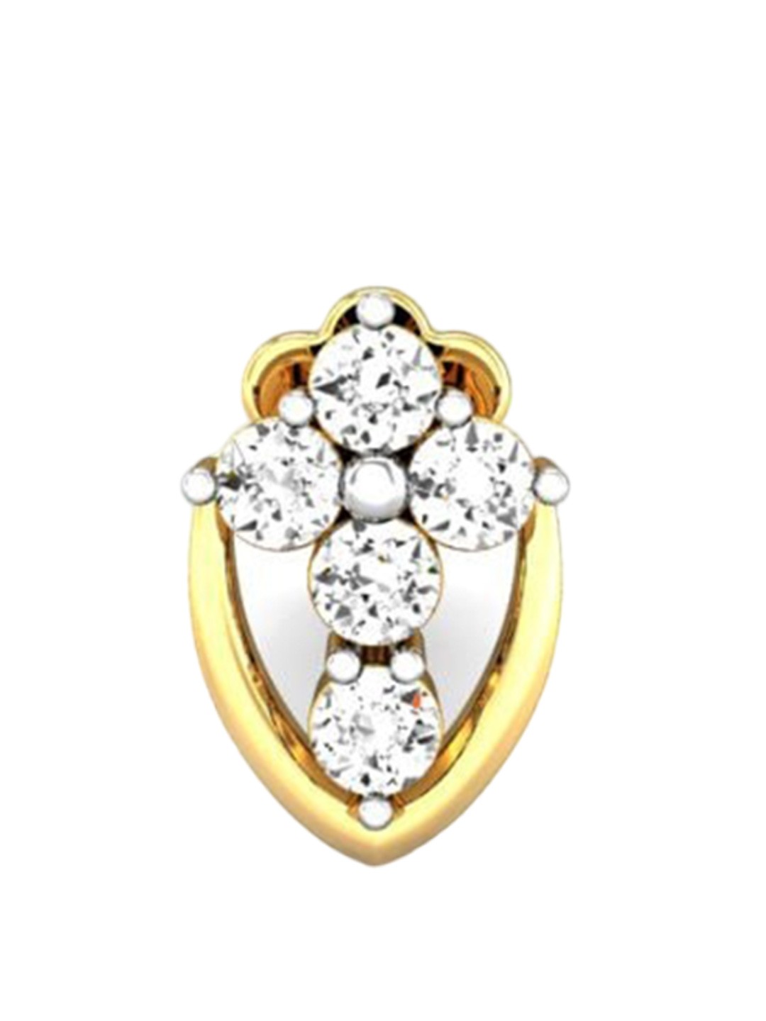 

CANDERE A KALYAN JEWELLERS COMPANY BIS Hallmark18KT Gold Diamond Nosepin-0.63gm