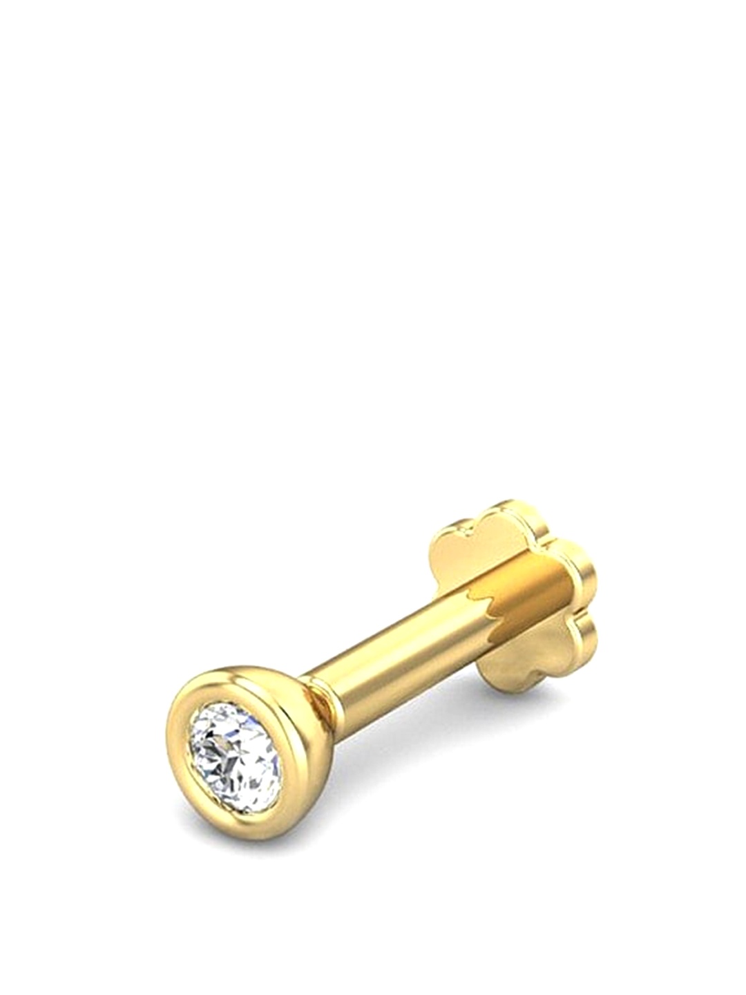 

CANDERE A KALYAN JEWELLERS COMPANY BIS Hallmark18KT Gold Diamond Nosepin-0.32gm
