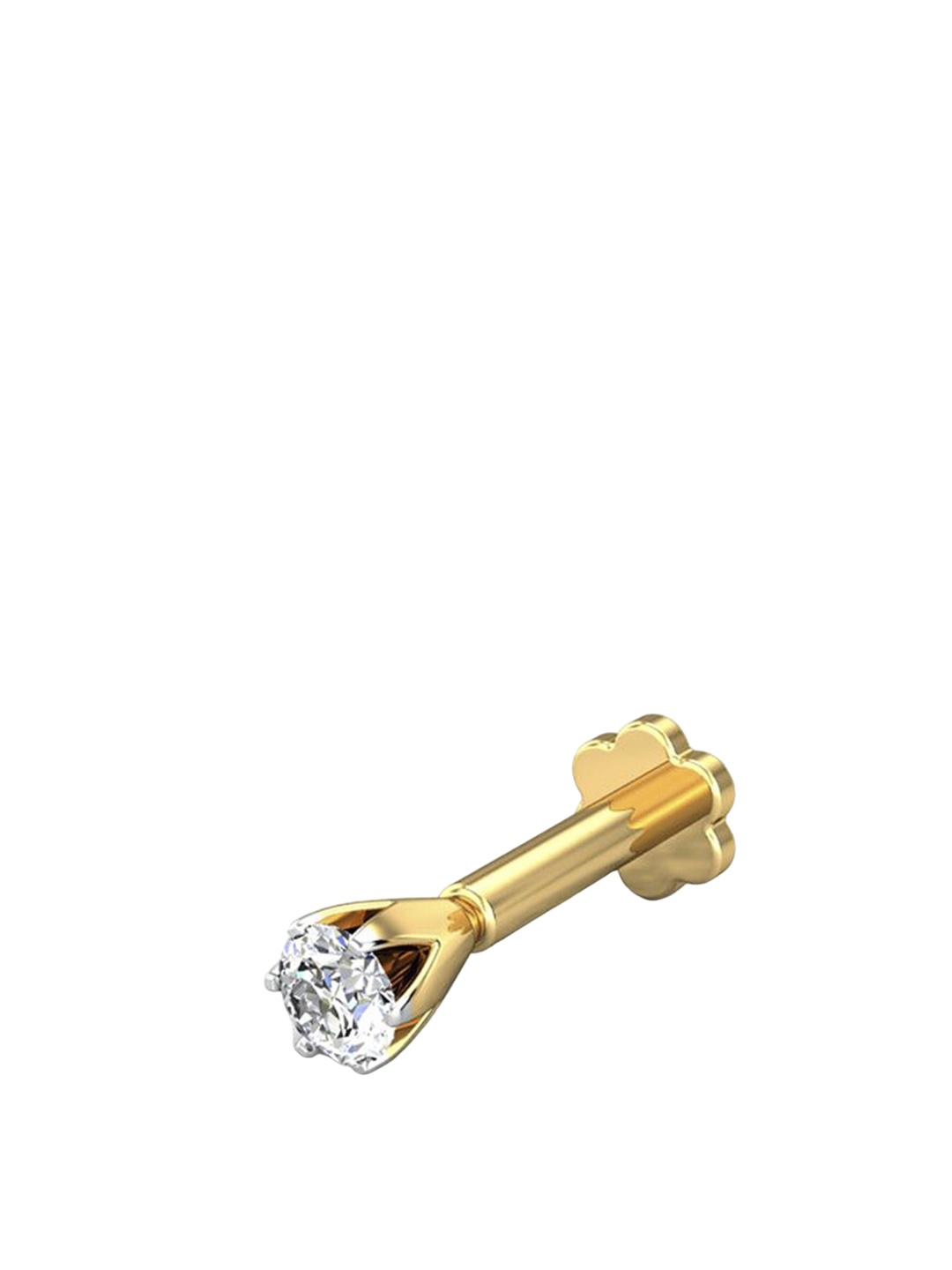 

CANDERE A KALYAN JEWELLERS COMPANY BIS Hallmark18KT Gold Diamond Nosepin-0.27gm