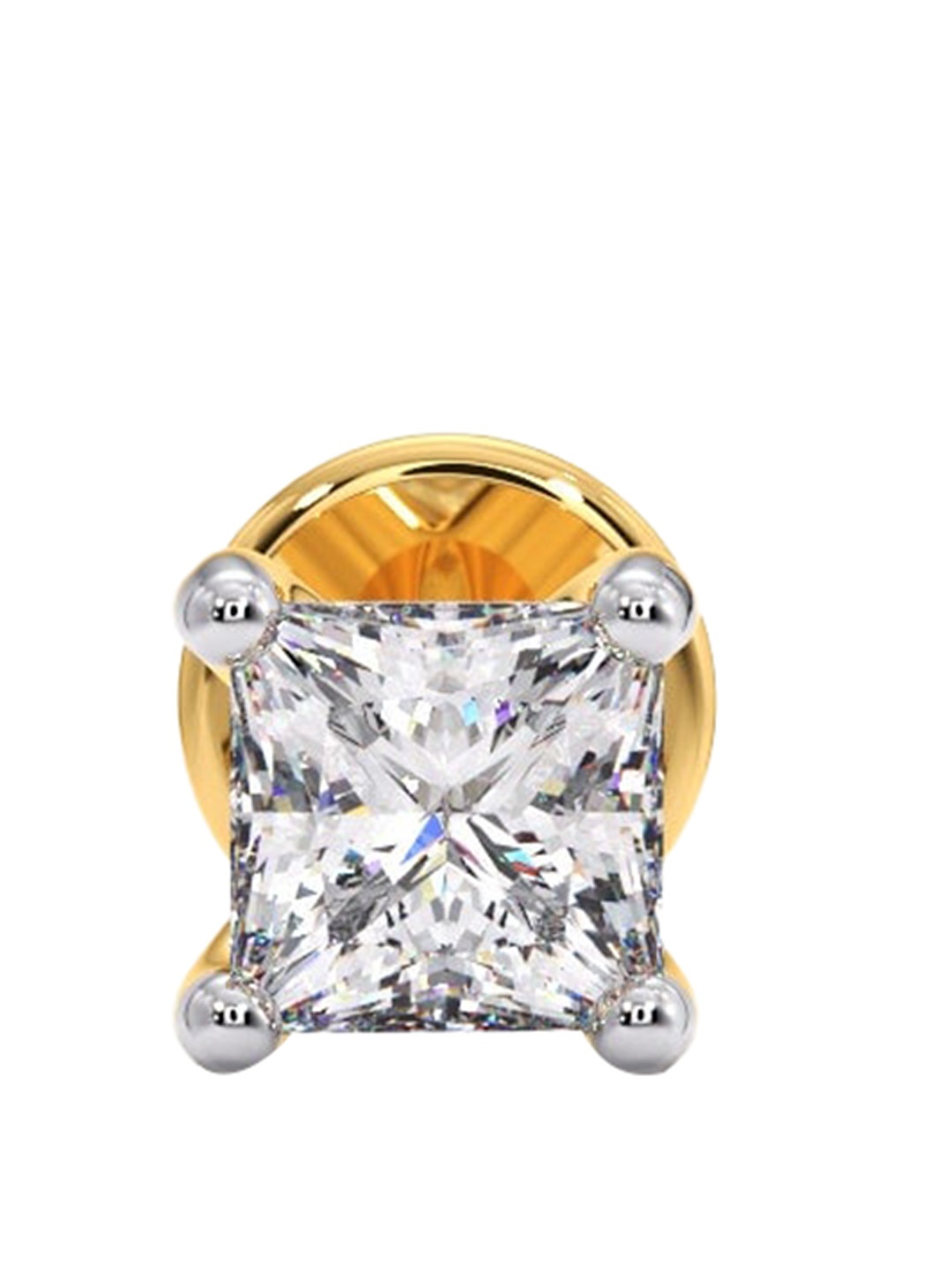 

CANDERE A KALYAN JEWELLERS COMPANY BIS Hallmark18KT Gold Diamond Nosepin-0.45gm