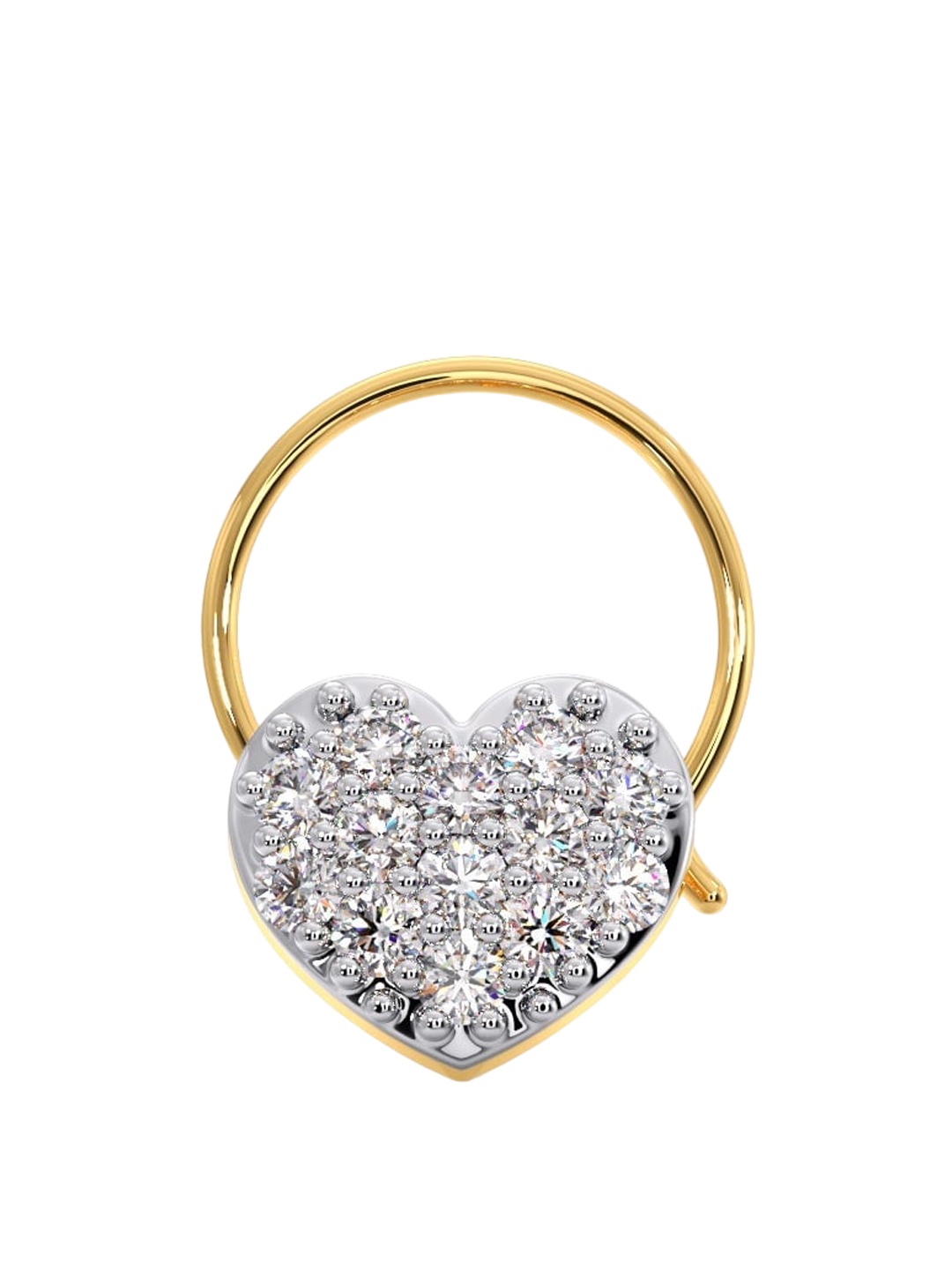 

CANDERE A KALYAN JEWELLERS COMPANY BIS Hallmark18KT Gold Diamond Nosepin-0.56gm