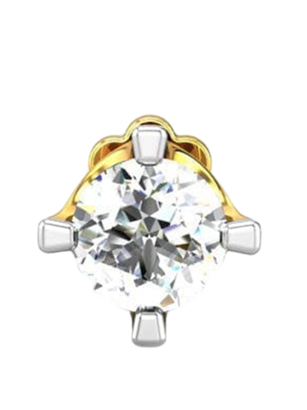 

CANDERE A KALYAN JEWELLERS COMPANY BIS Hallmark18KT Gold Diamond Nosepin-0.55gm