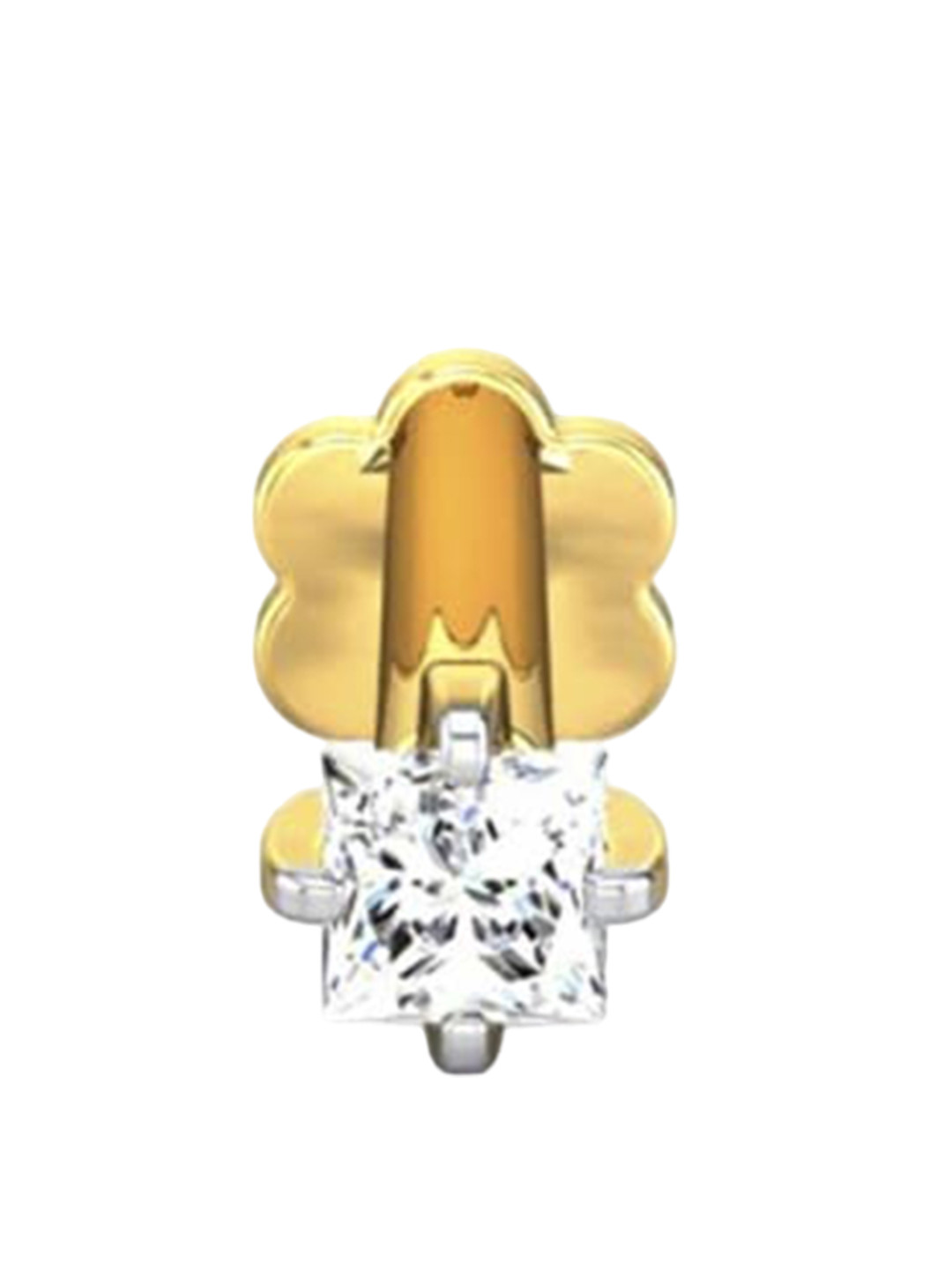 

CANDERE A KALYAN JEWELLERS COMPANY BIS Hallmark18KT Gold Diamond Nosepin-0.25gm