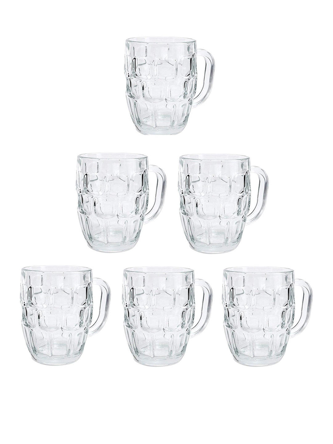 

1ST TIME Transparent 6 Pieces Dishwasher Safe Beer Glasses 550 ml each