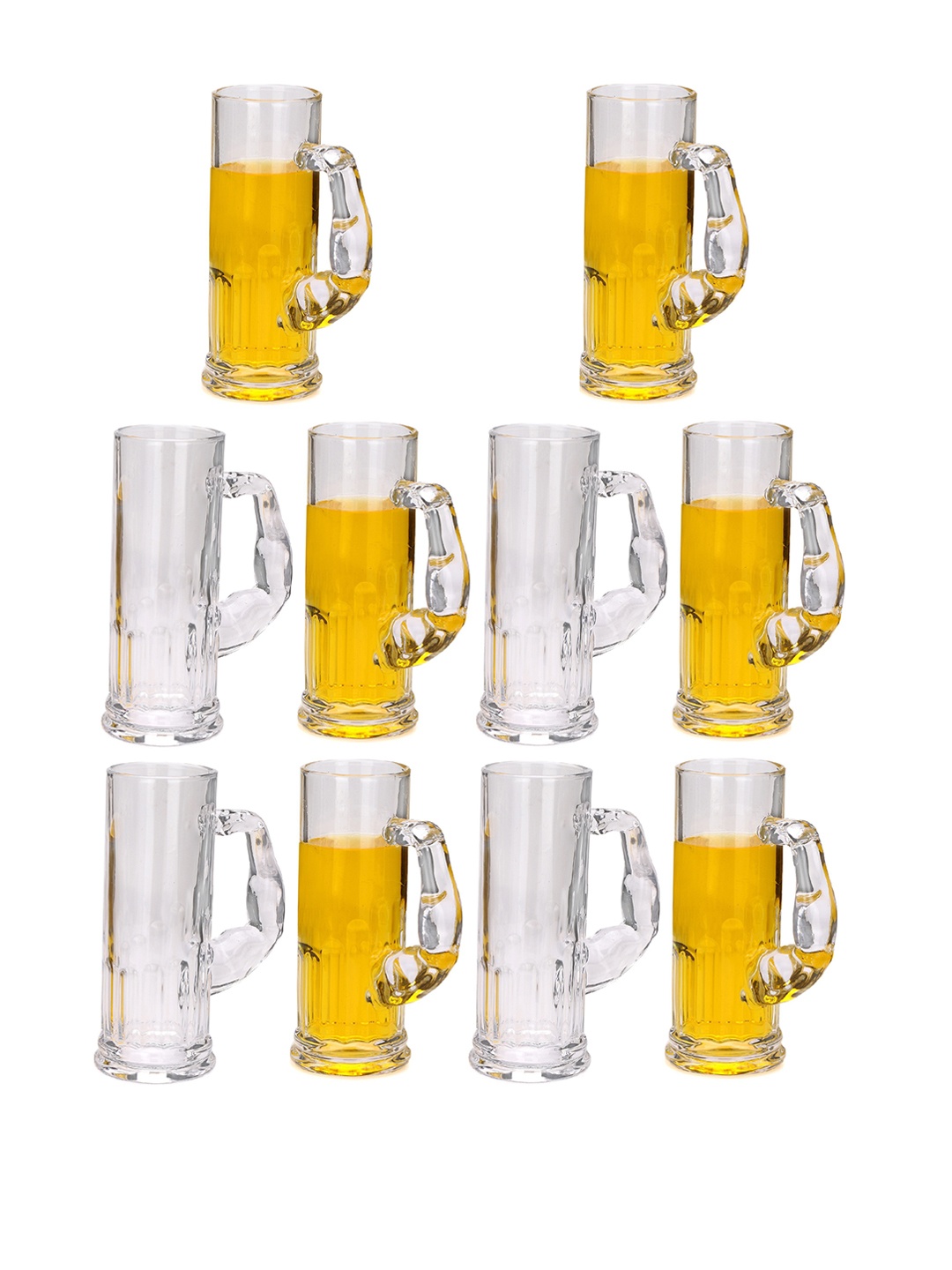 

1ST TIME Transparent 10Pcs Glass Beer Glasses 600 ml