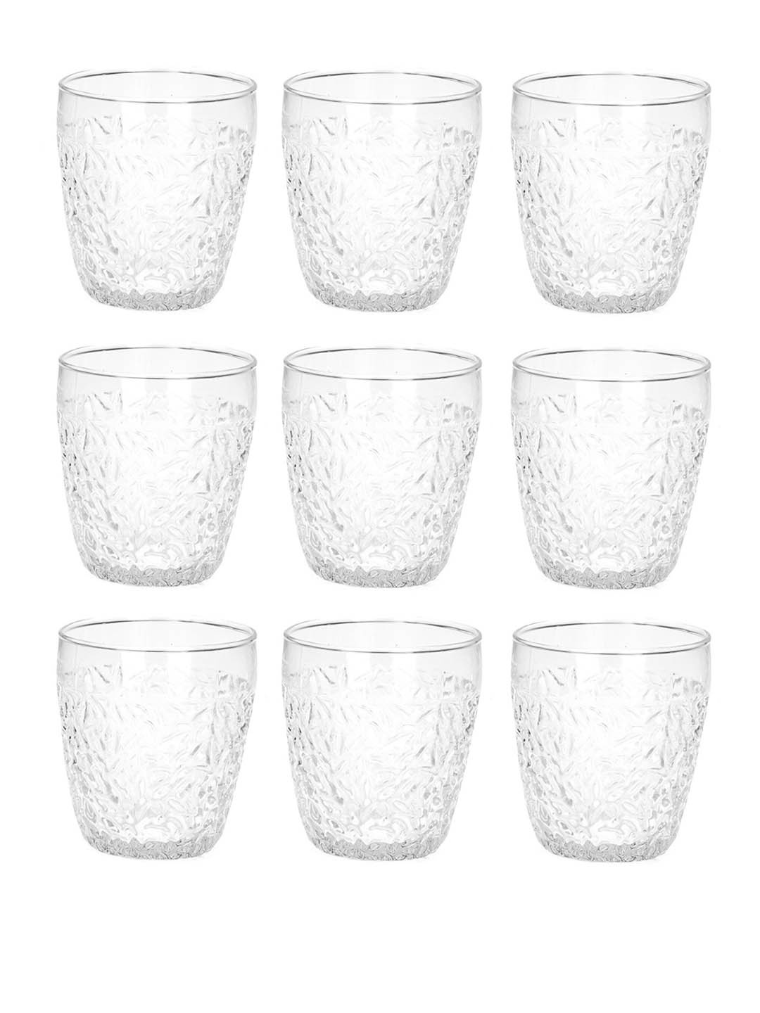 

1ST TIME Transparent 9 Pieces Water Glass 200ml