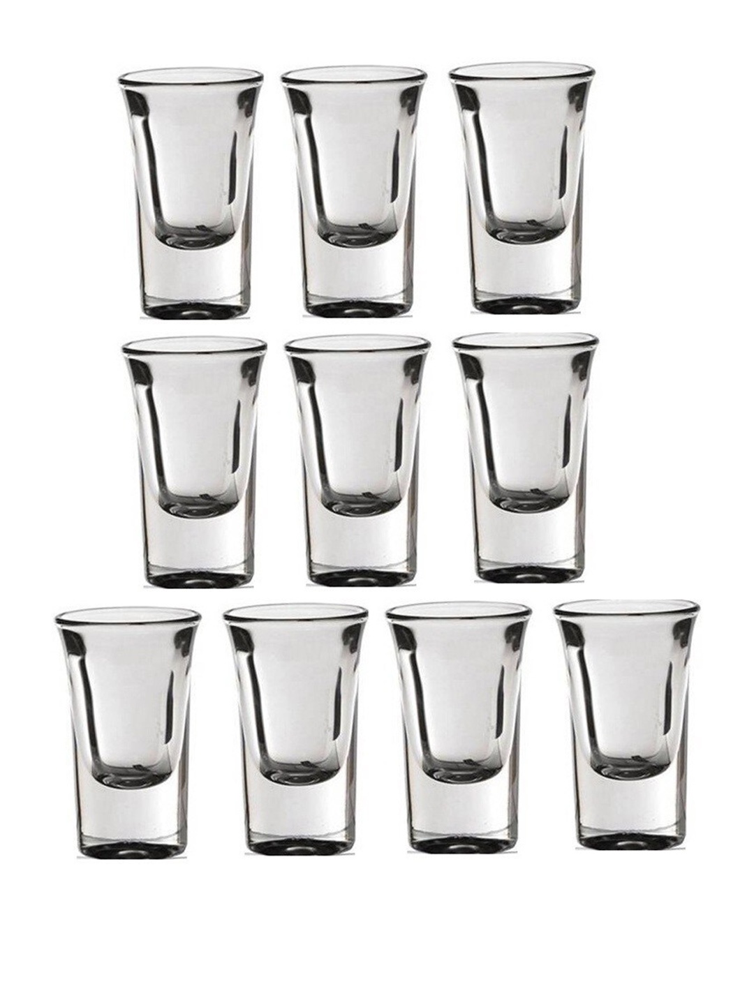 

1ST TIME Transparent 10Pcs Glass Dishwasher Safe Shot Glasses 30 ml Each