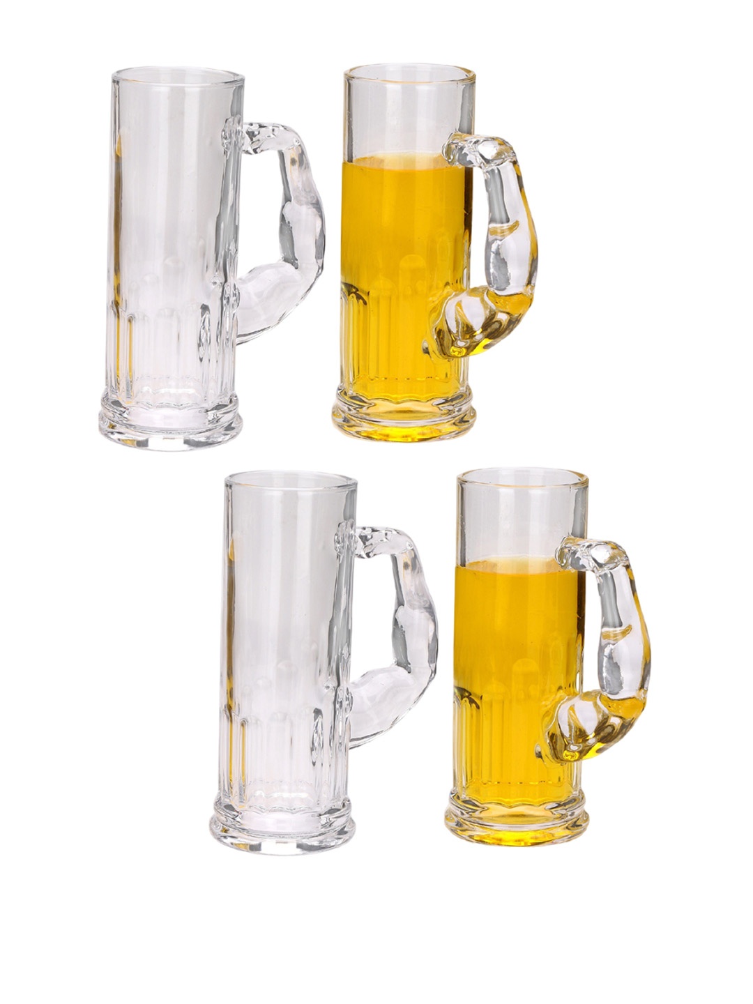 

1ST TIME 4 Pcs Transparent Beer Glasses 600ml Each