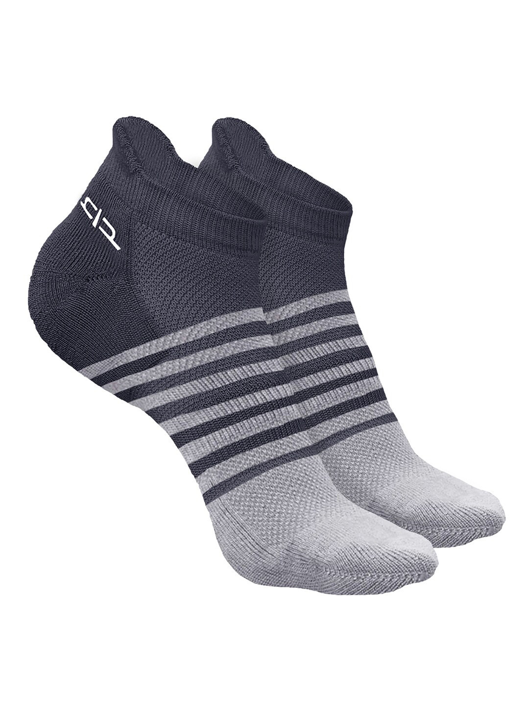 

Heelium Men Pack of 2 Bamboo Super Soft & Odour-Free Breathable Striped Ankle-Length Socks, Blue