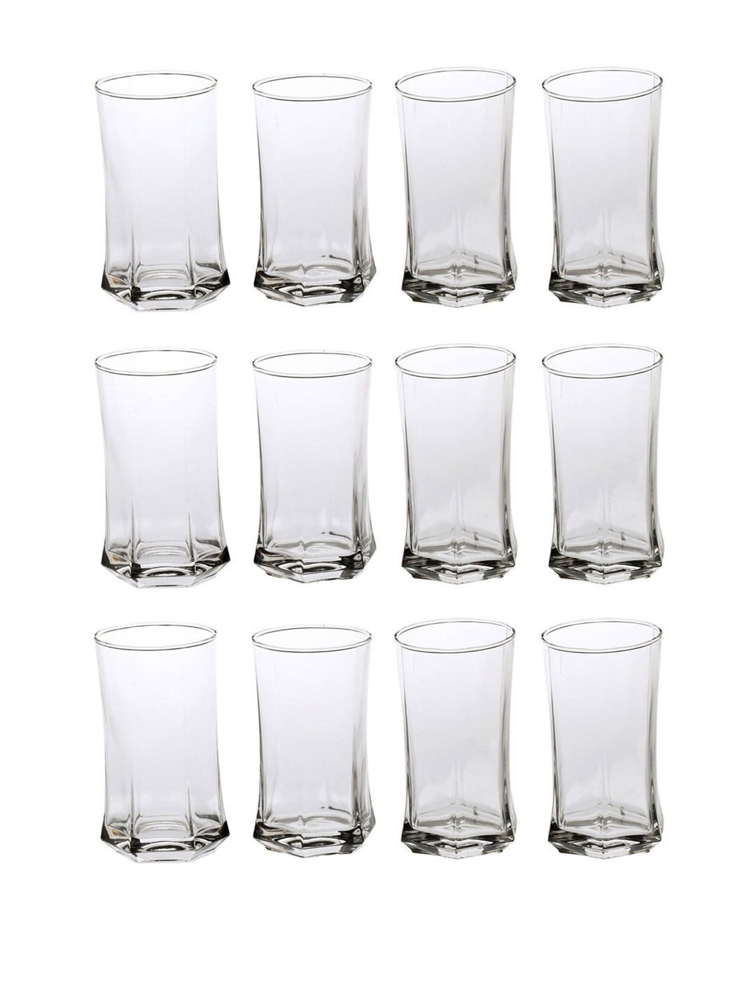 

1ST TIME Transparent 12 Pieces Water Glass 280 ml Each