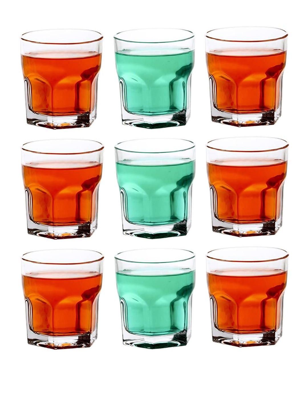 

1ST TIME Transparent 9 Pieces Water Glasses 250 ml Each