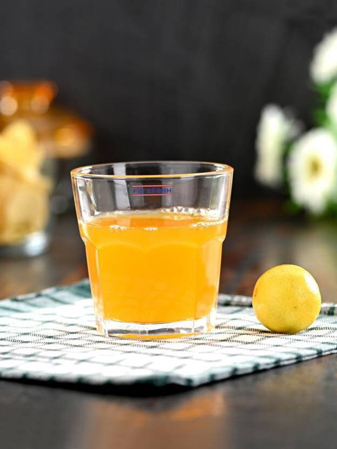 

1ST TIME Transparent 6 Pieces Dishwasher Safe Juice Glasses 250 ml Each