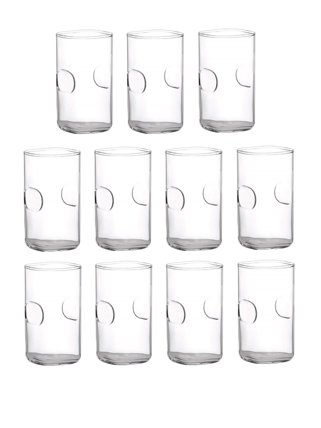 

1ST TIME Transparent 11 Pieces Water Glasses- 300ml Each