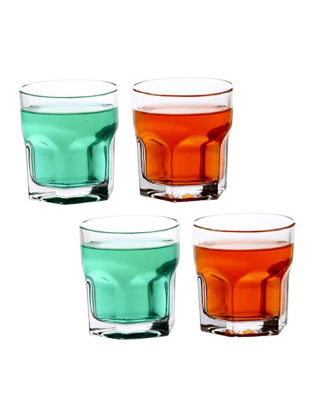

1ST TIME Transparent 4 Pieces Dishwasher Safe Whisky Glass 250 ml Each