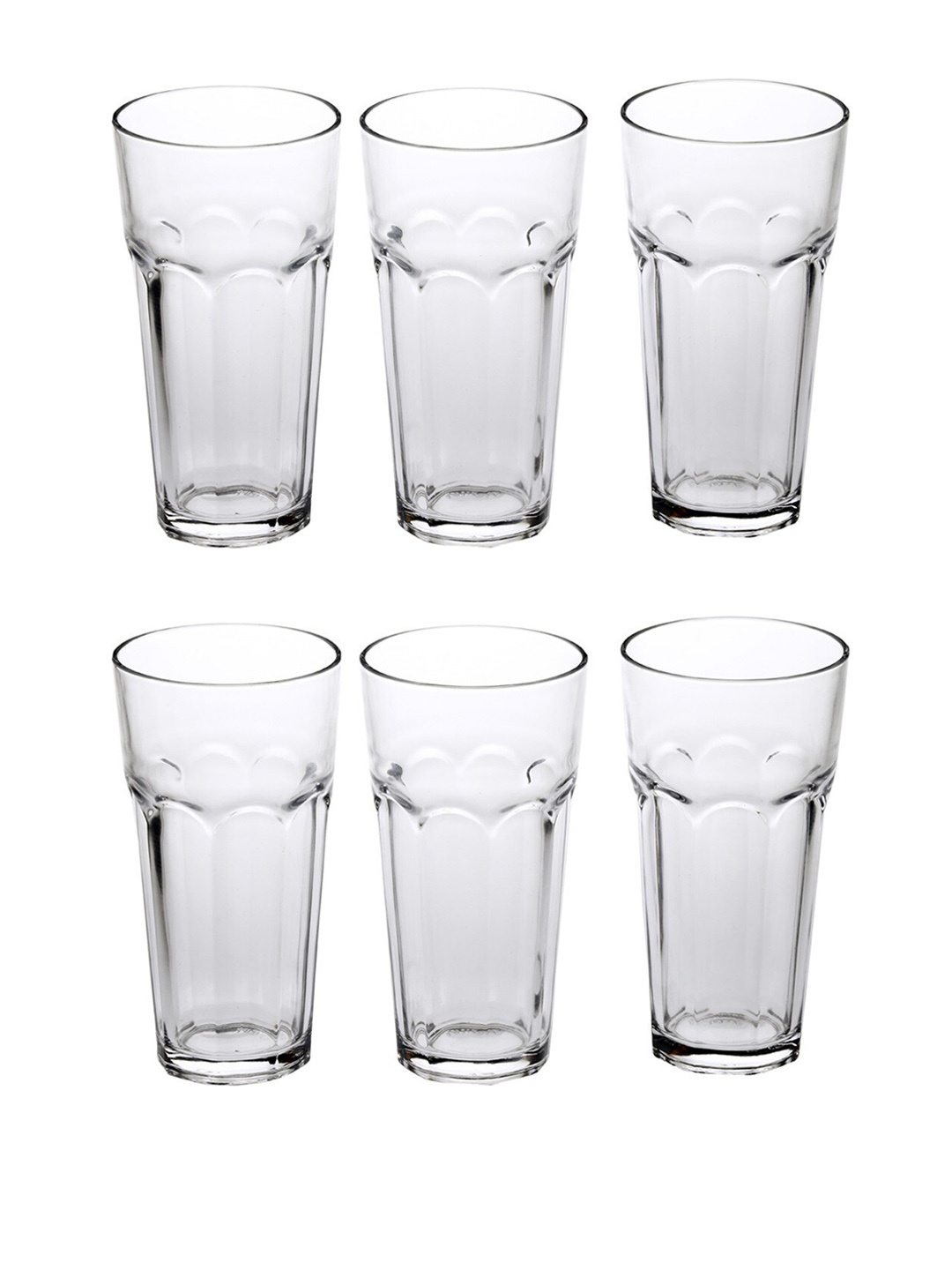 

1ST TIME Transparent 6Pcs Glass Dishwasher Safe Water Glasses 300 ml Each