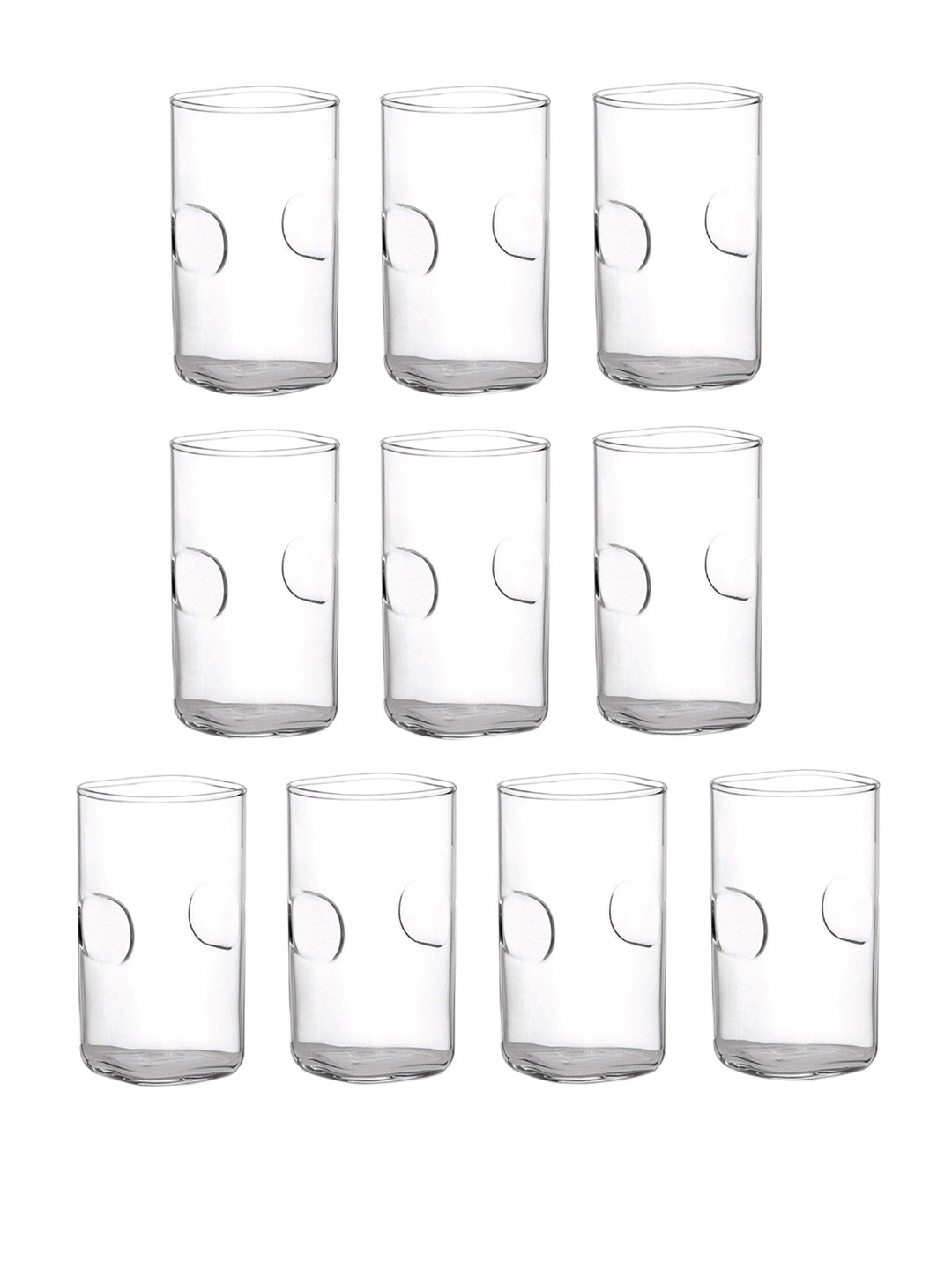 

1ST TIME Transparent 10 Pieces Water Glasses 300 ml Each