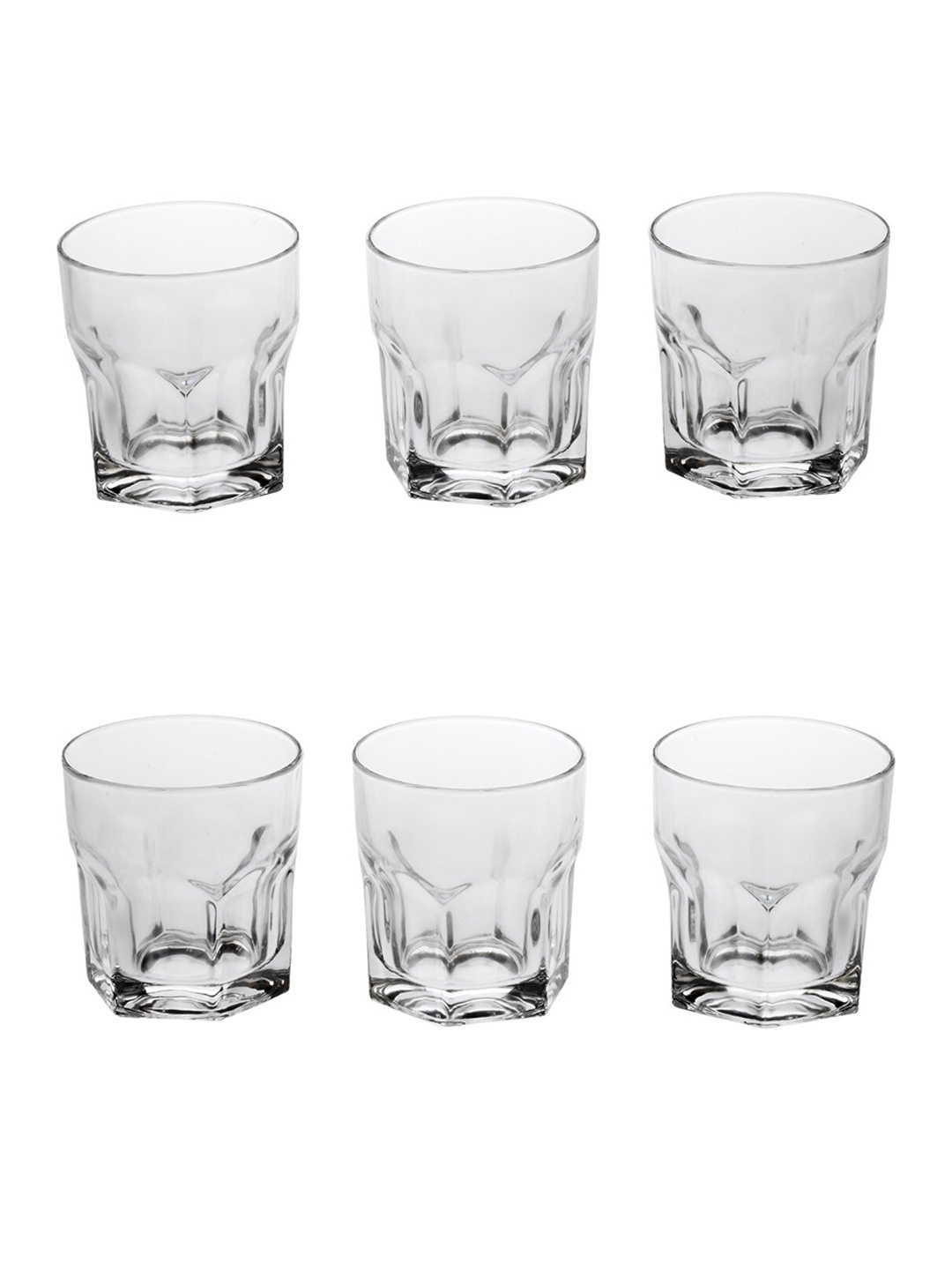 

1ST TIME Transparent 6 Pieces Textured Water Glass 250ml Each