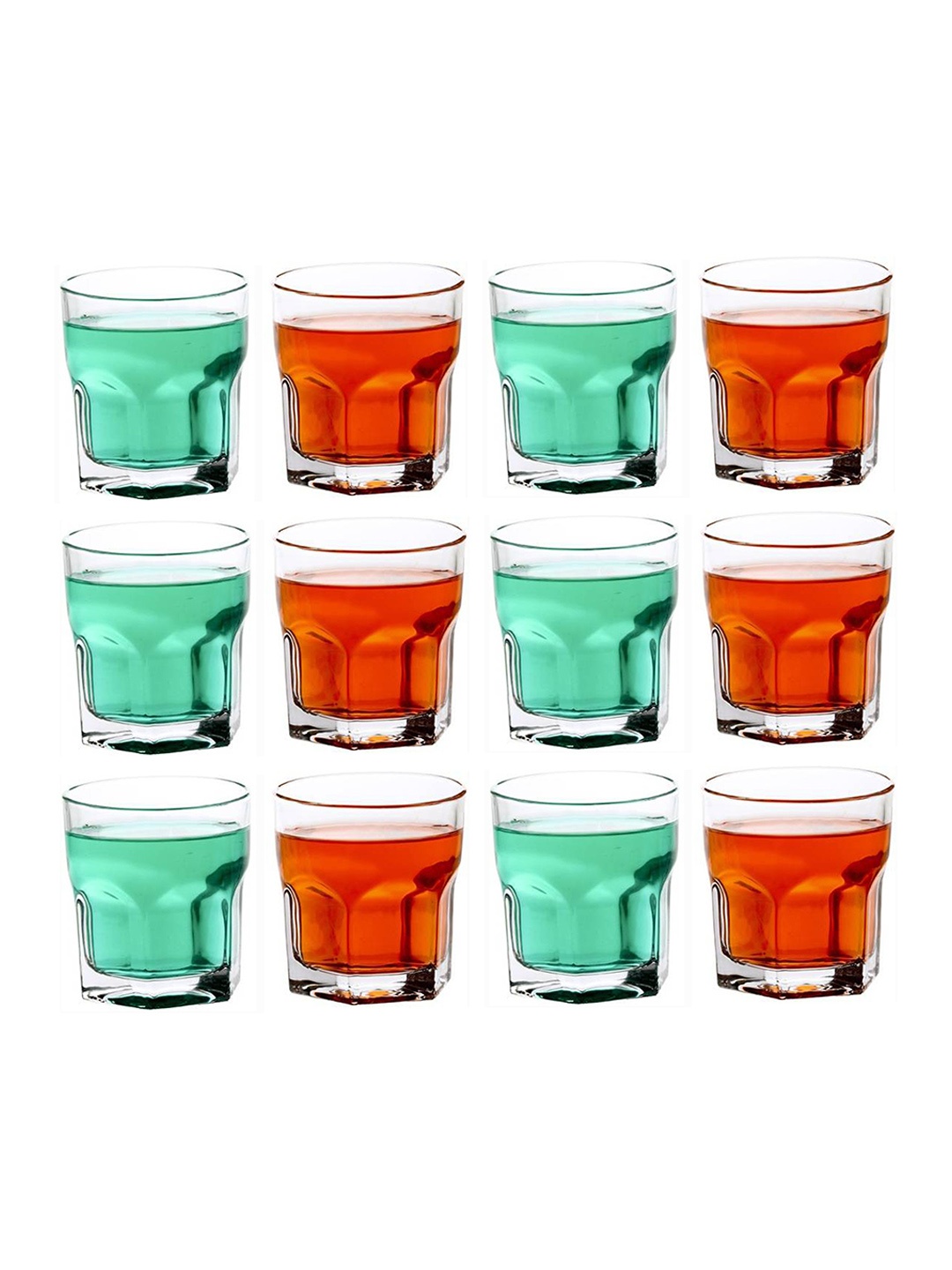 

1ST TIME Transparent 12 Pieces Water Glasses 250 ml Each