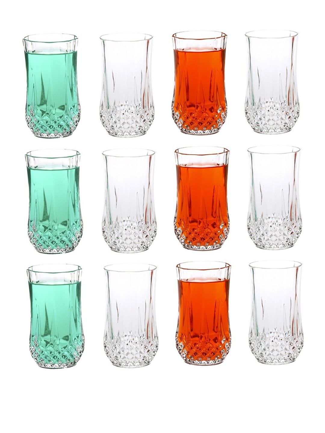 

1ST TIME Transparent 12 Pieces Water Glass 350 ml