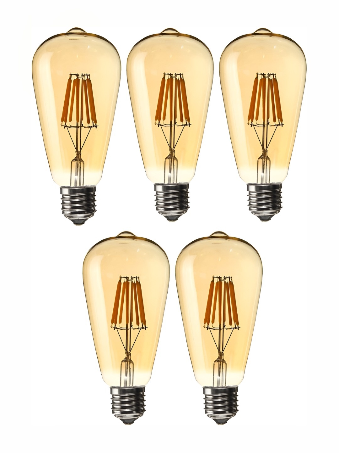 

Tip 'n' Top Yellow 5 Pcs Glass Traditional Ceiling Lamp