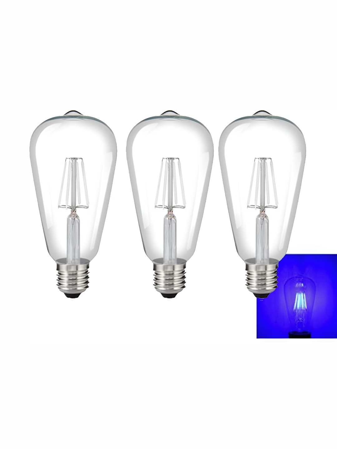 

Tip 'n' Top Blue 3 Pcs Glass Traditional Ceiling Lamp