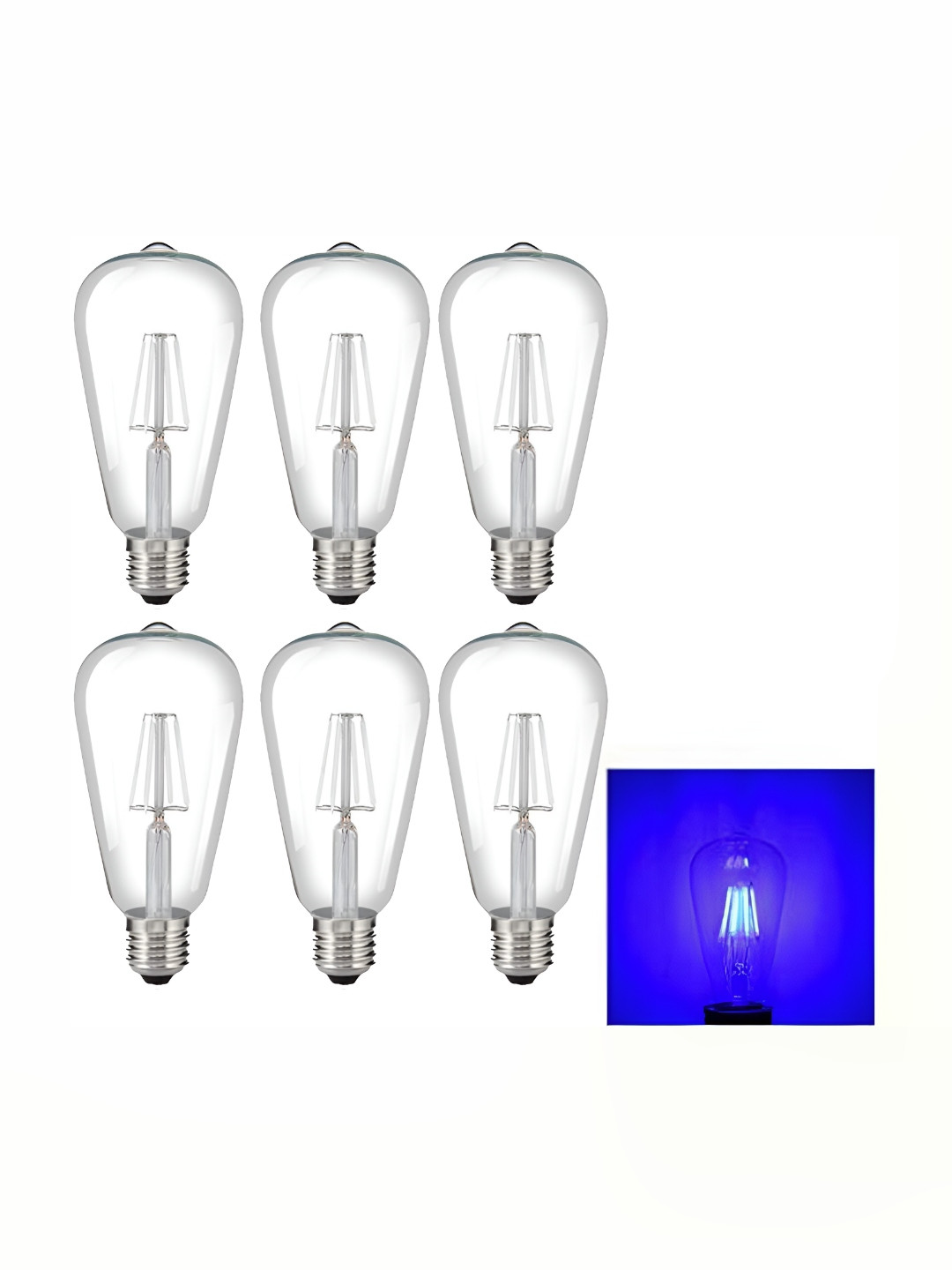 

Tip 'n' Top Blue 6 Pcs Glass Traditional Ceiling Lamp