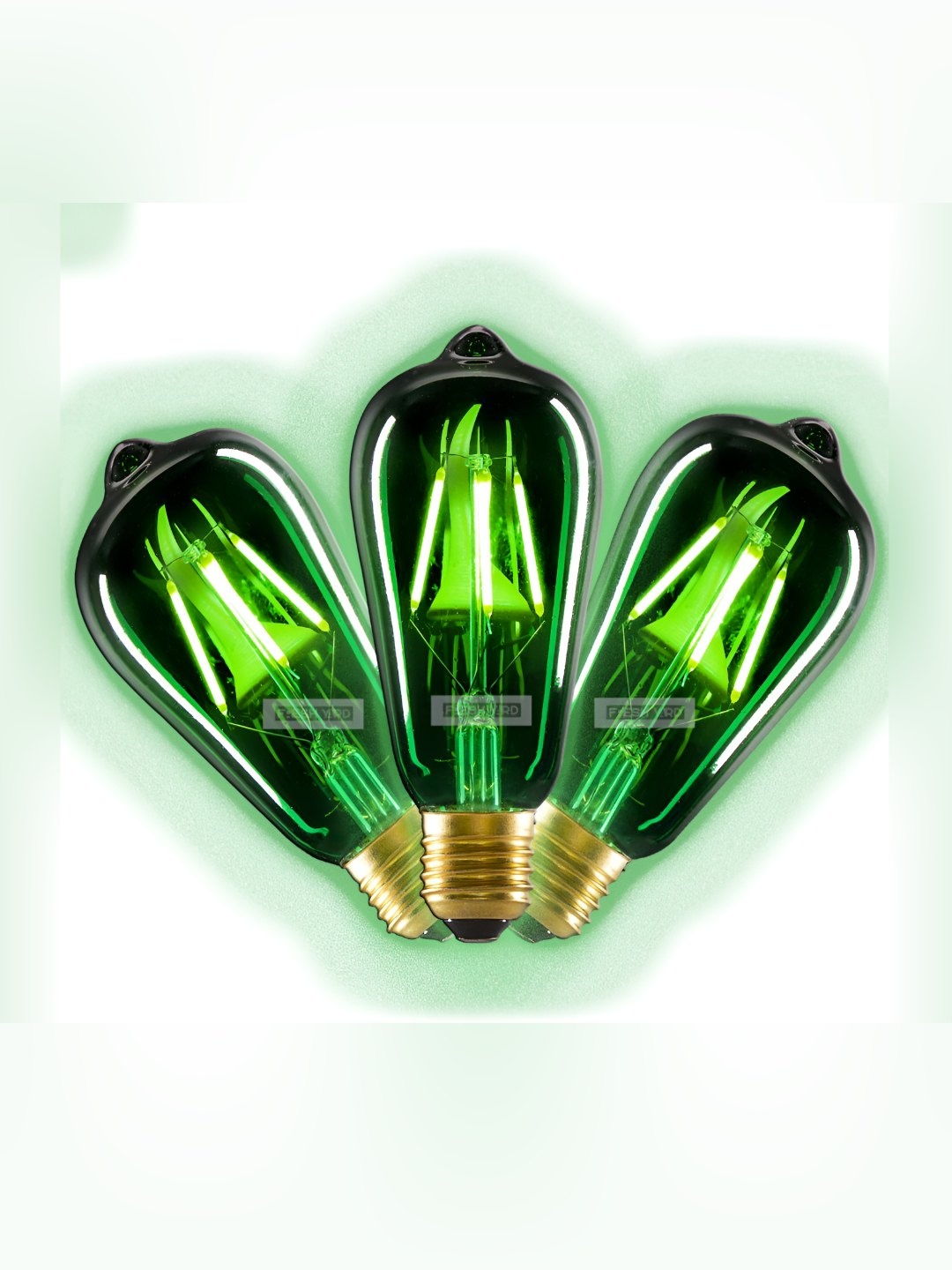 

Tip 'n' Top Green 3 Pcs Glass Traditional Ceiling Lamp