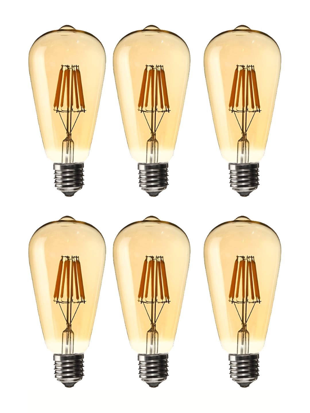 

Tip 'n' Top Yellow 6 Pcs Glass Traditional Ceiling Lamp