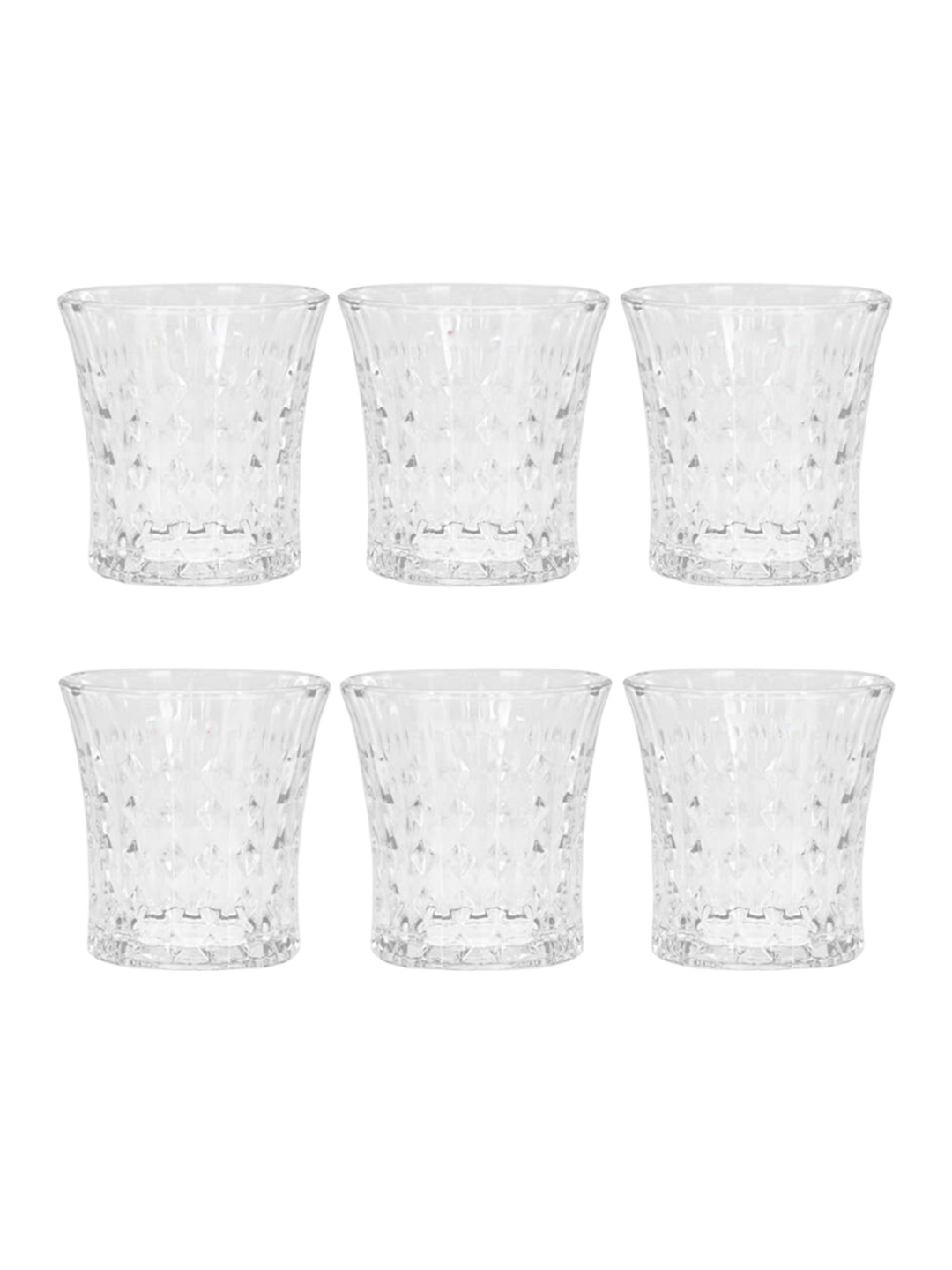 

1ST TIME Transparent 6 Pieces Dishwasher Safe Whisky Glass 200 ml Each