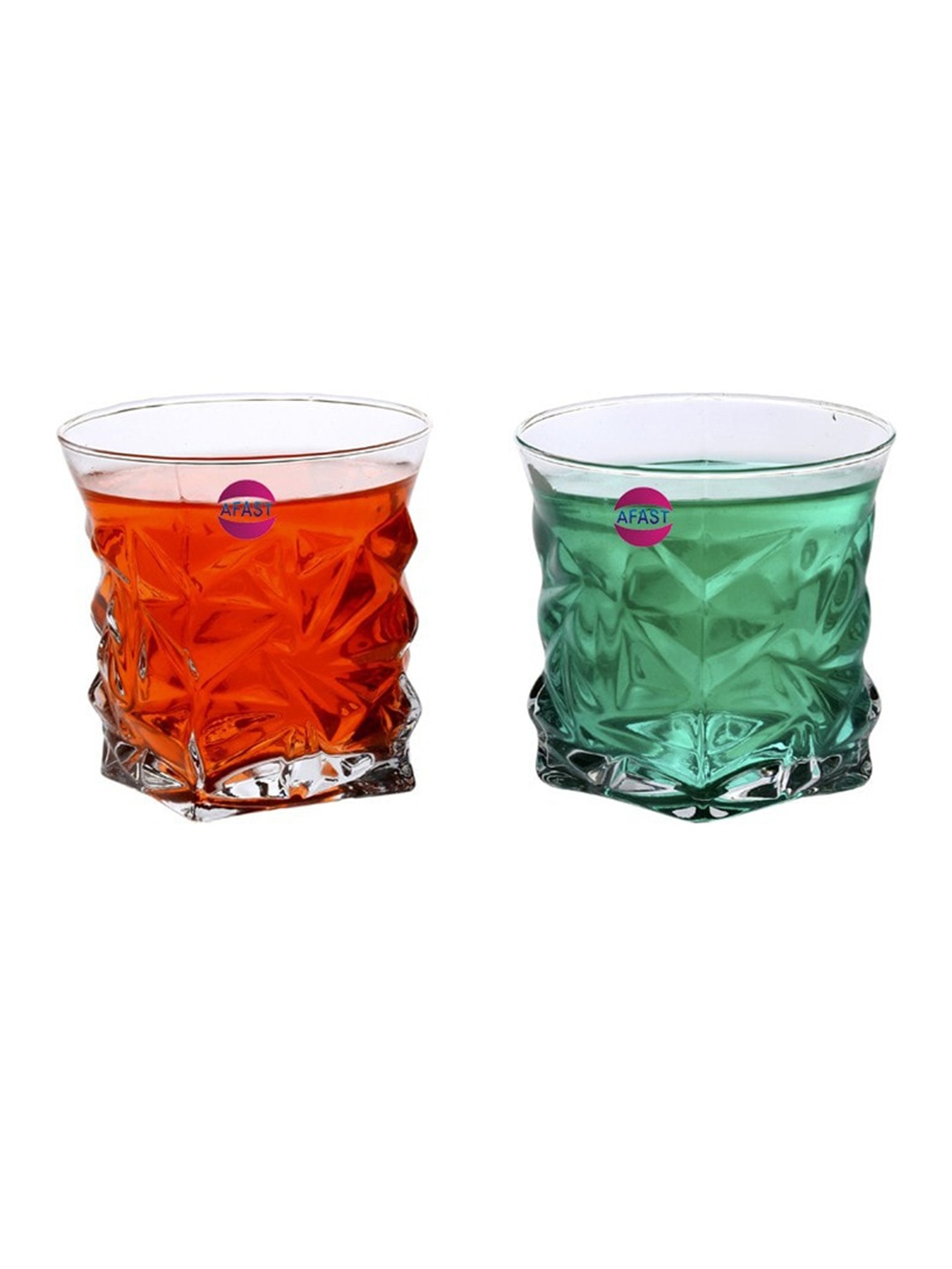 

1ST TIME Transparent 2 Pieces Textured Water Glasses 250ml Each