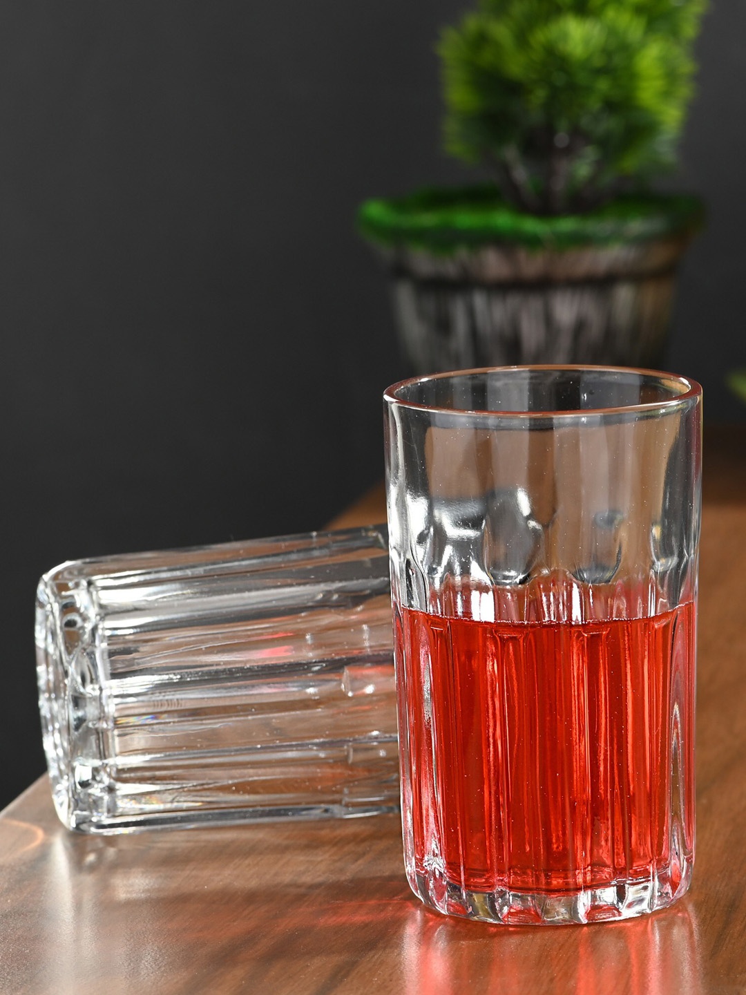 

1ST TIME Transparent 2 Pieces Textured Water Glasses 150ml Each