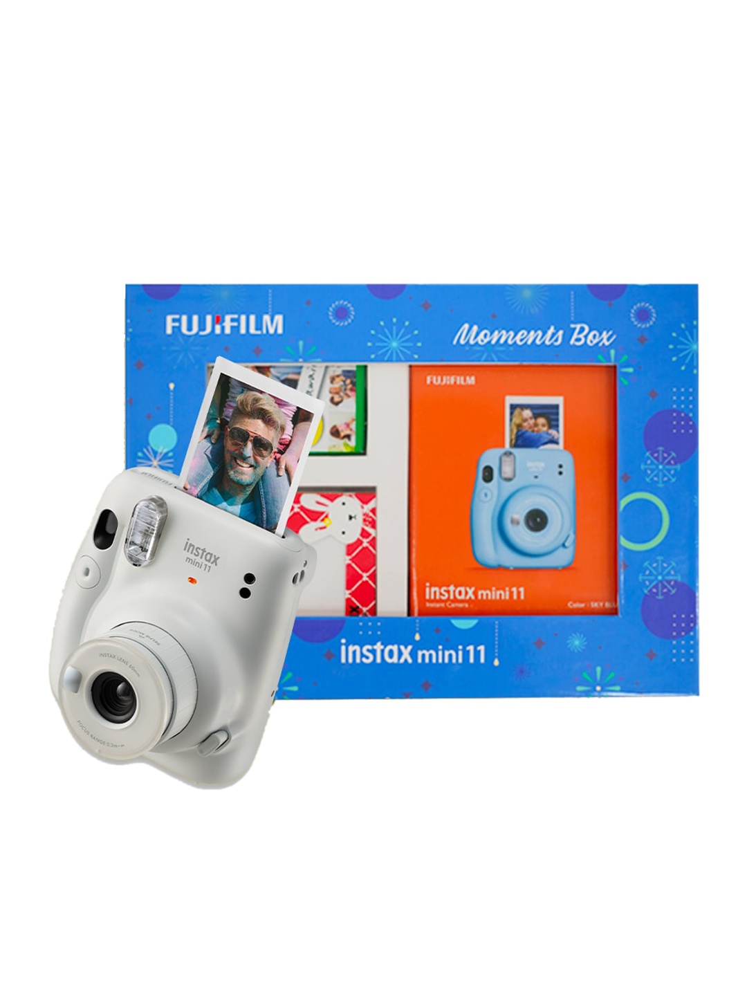 

FUJIFILM Unisex Instax Mini 11 White Instant Camera Moments Box with 20 shots