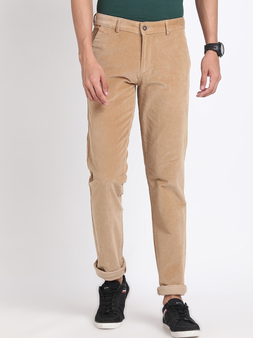 

Turtle Men Smart Skinny Fit Trousers, Brown