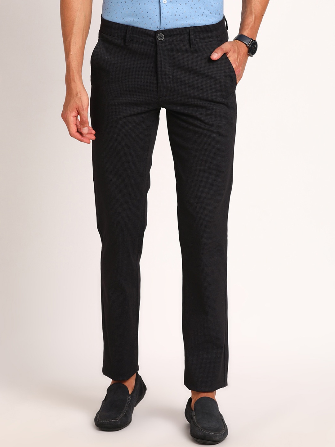 

Turtle Men Smart Skinny Fit Trouser, Black