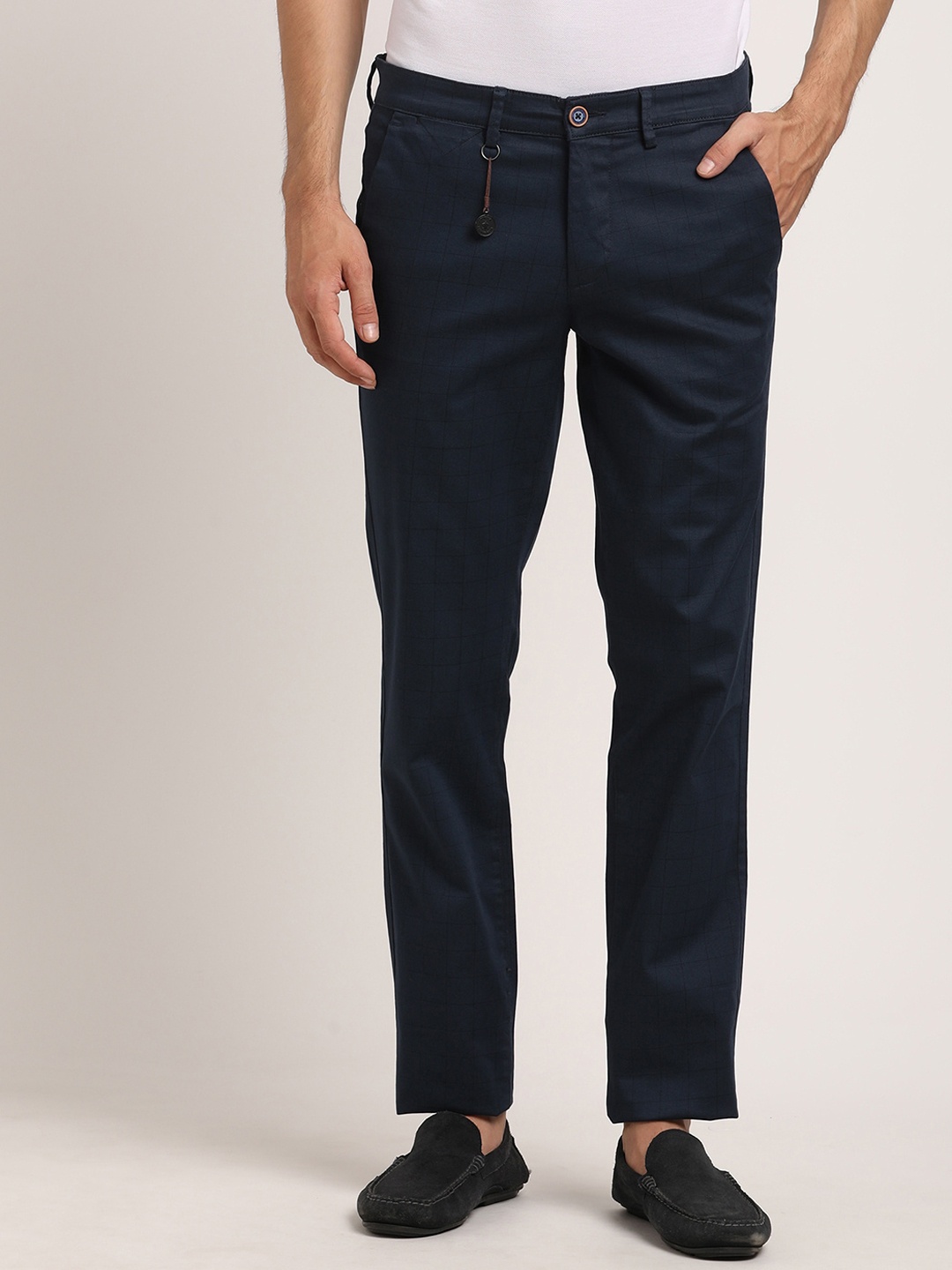 

Turtle Men Smart Skinny Fit Trouser, Navy blue