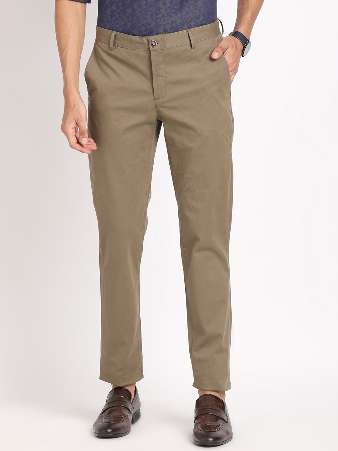 

Turtle Men Smart Skinny Fit Trouser, Brown