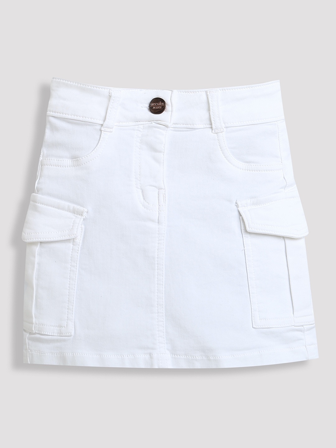 

Tiny Girl Mid-Rise Denim Shorts, White