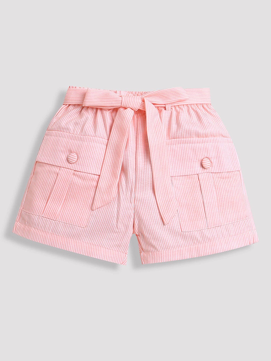

Tiny Girl Striped Linen Shorts, Pink