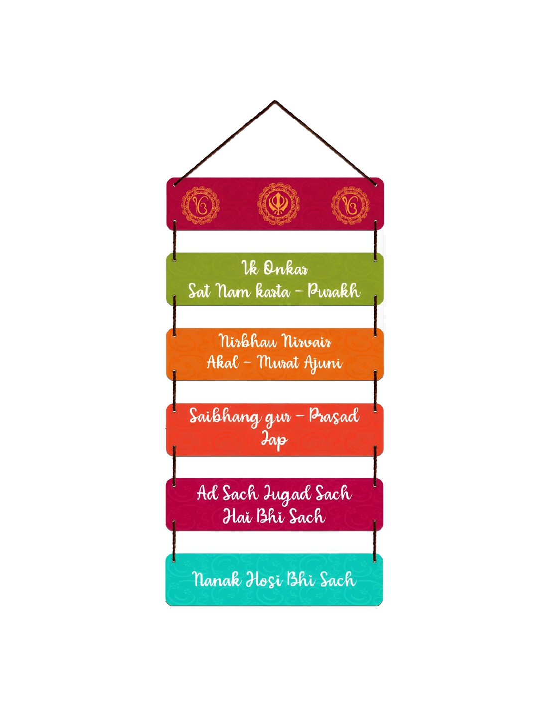 

Home Delight Red & White Printed Wooden Wall Hanging