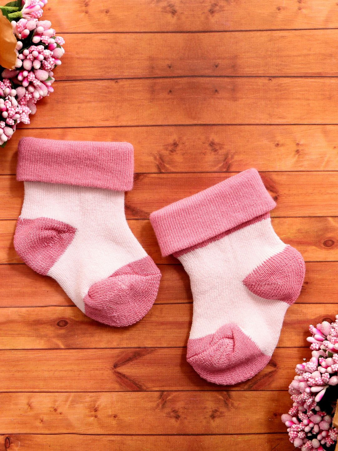 

N2S NEXT2SKIN Infants Pack Of 3 Patterned Ankle Length Socks, Pink
