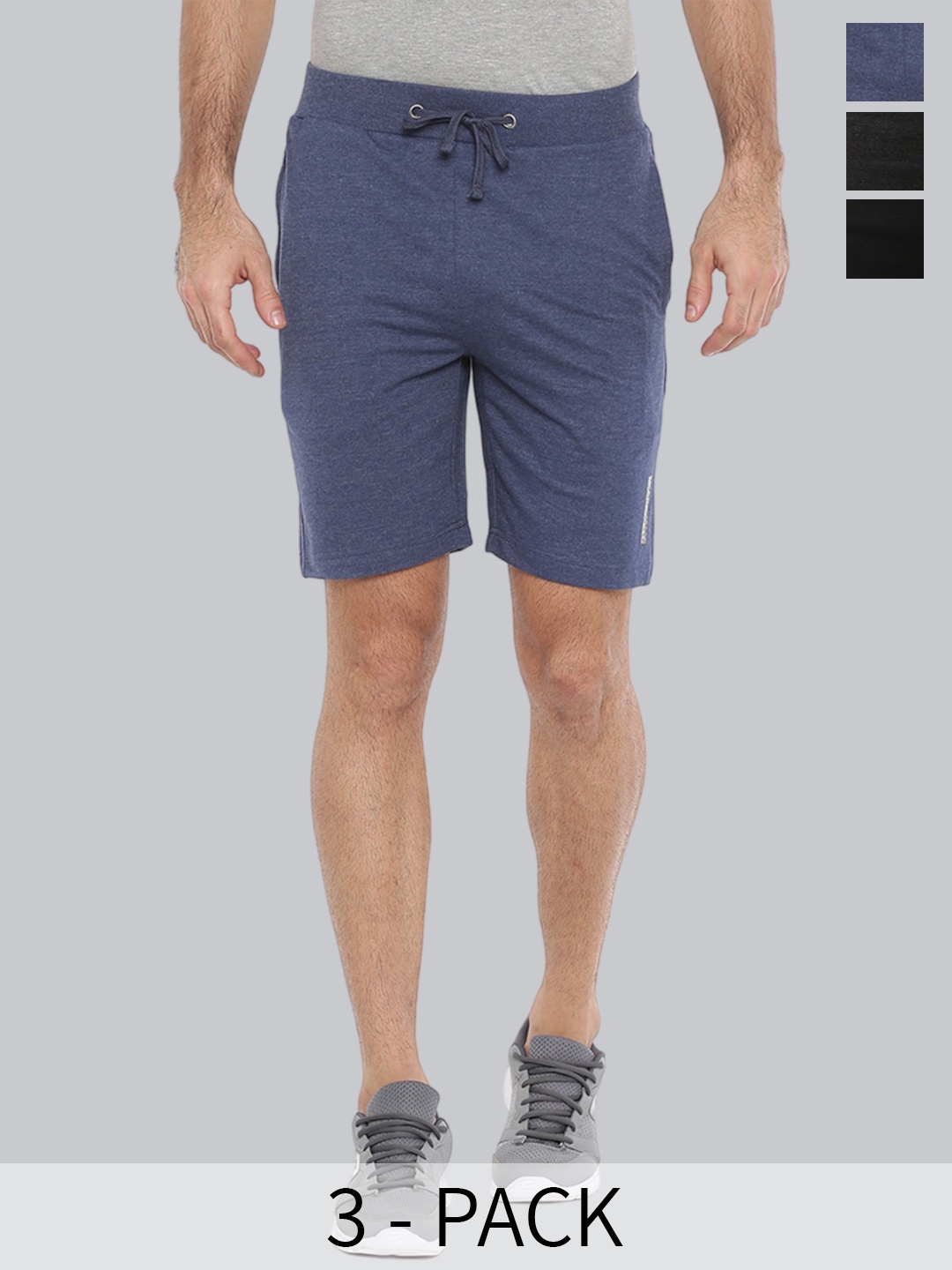 

Force NXT Men Pack of 3 Sports Shorts, Blue