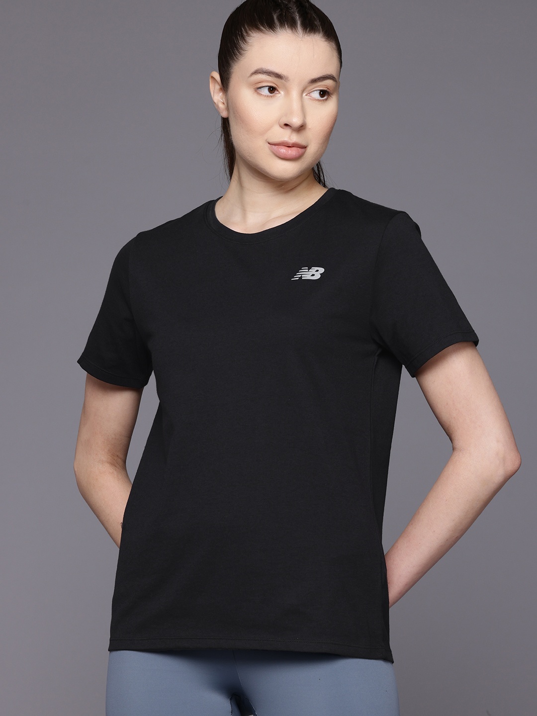 

New Balance Sport Essentials Heathertech T-Shirt, Black