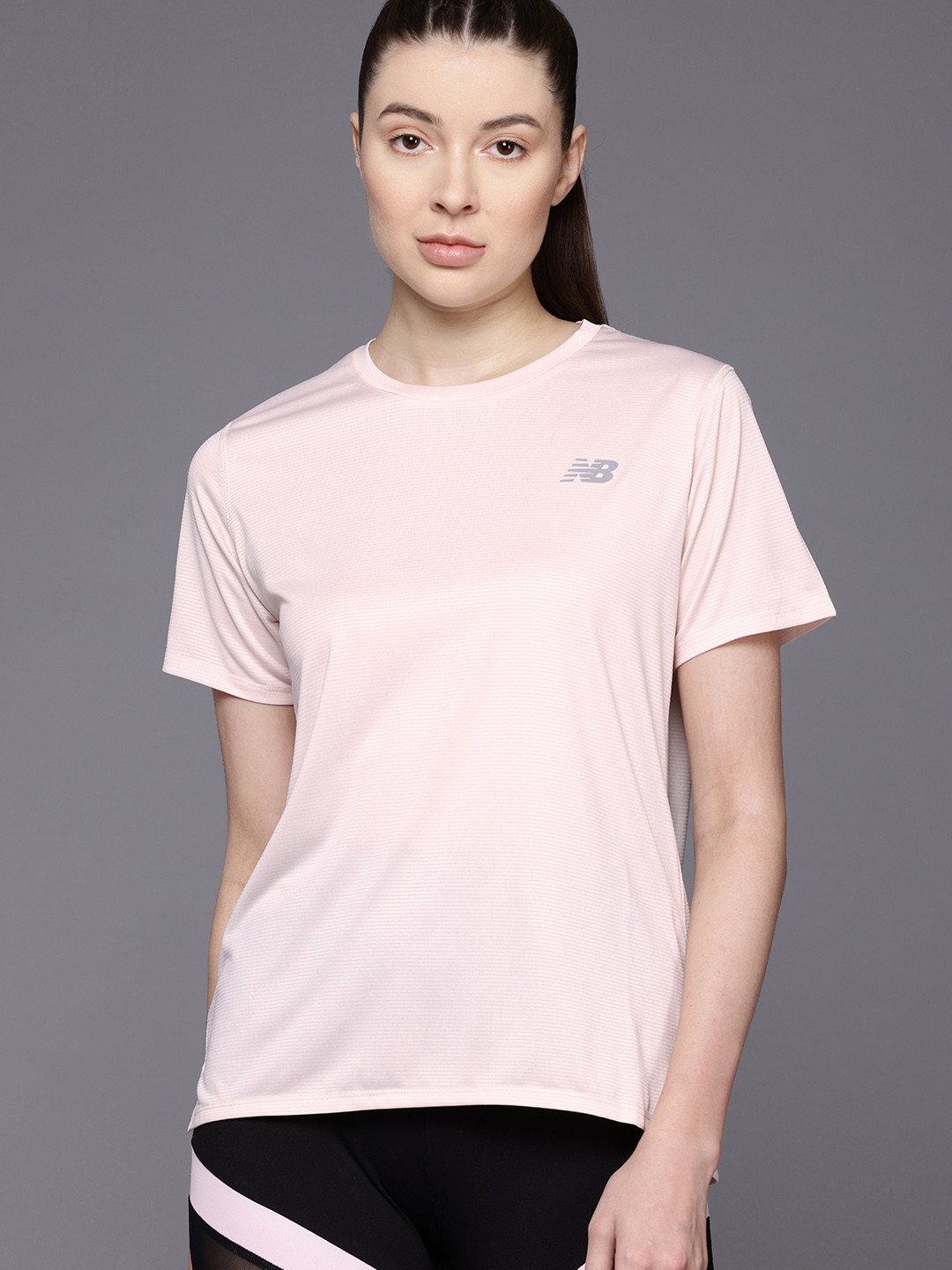 

New Balance Round Neck Sports T-shirt, Pink