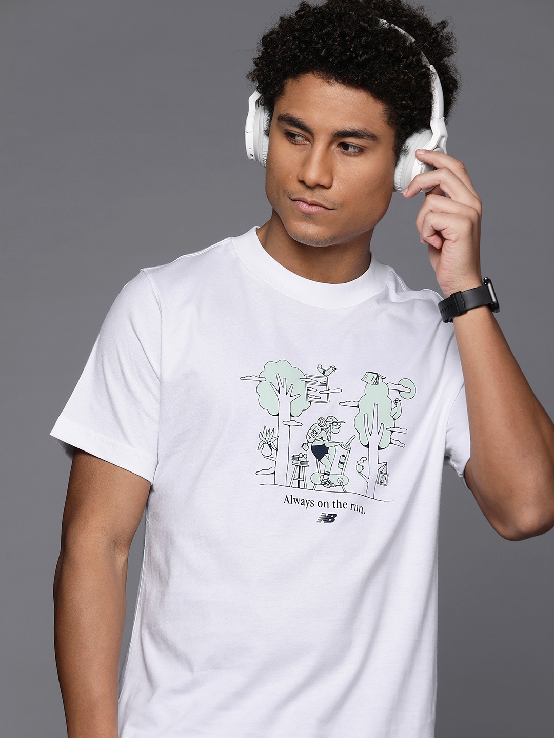 

New Balance Printed Pure Cotton T-shirt, White