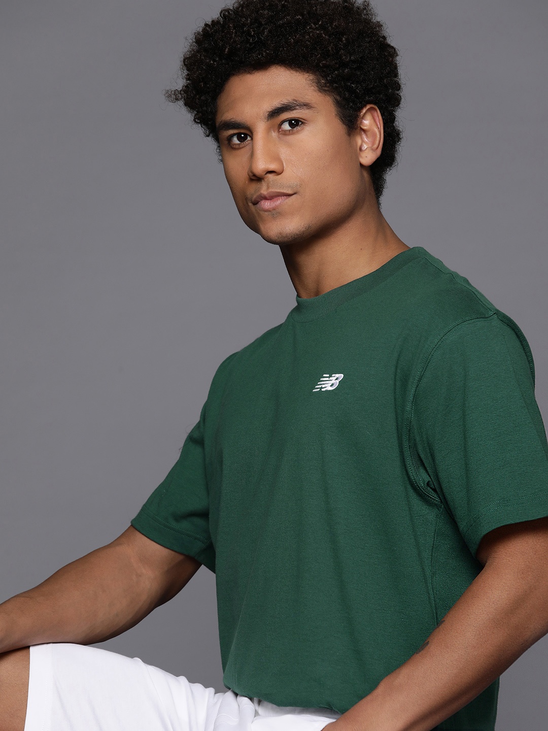 

New Balance Round Neck Short Sleeves Sports T-shirt, Green