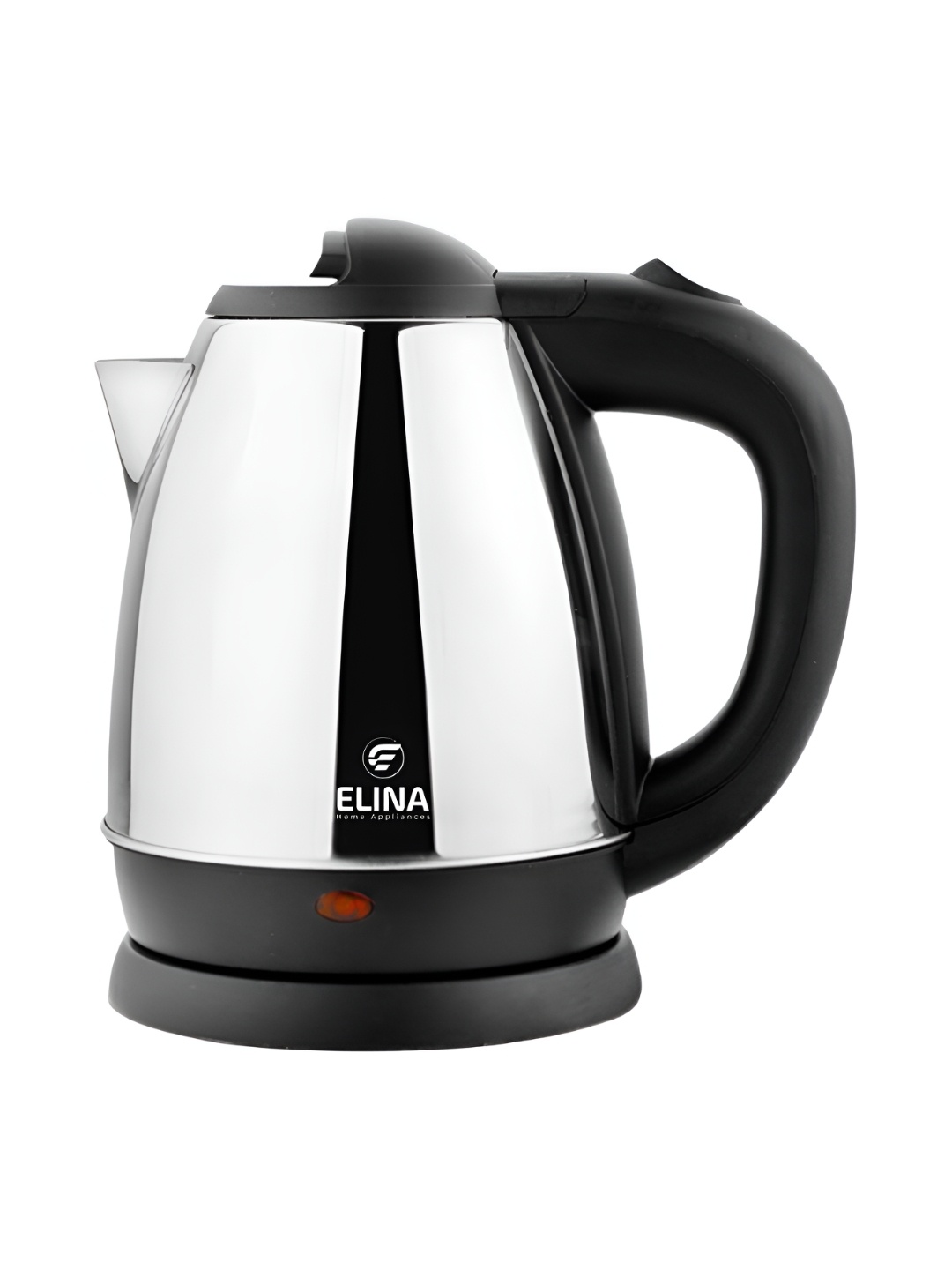 

ELINA HOME APPLIANCES Black 1500 Watt Stainless Steel Electric Kettle 1.8L, Silver