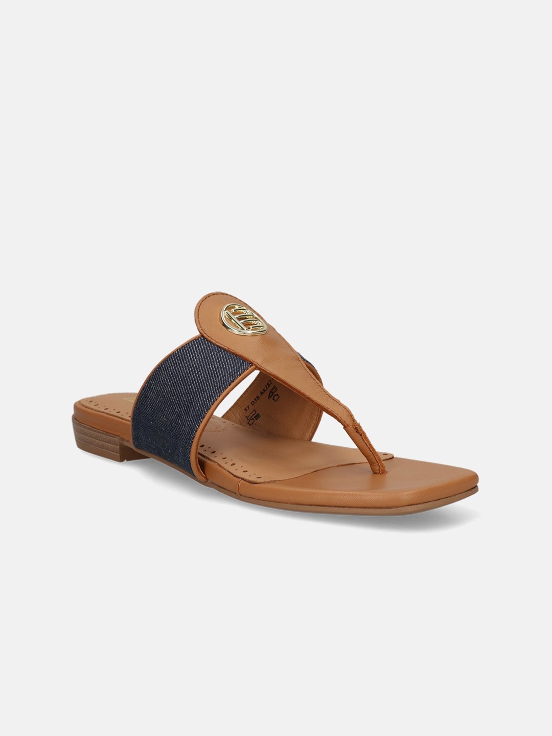 

BAGATT Colourblocked T-Strap Flats, Brown