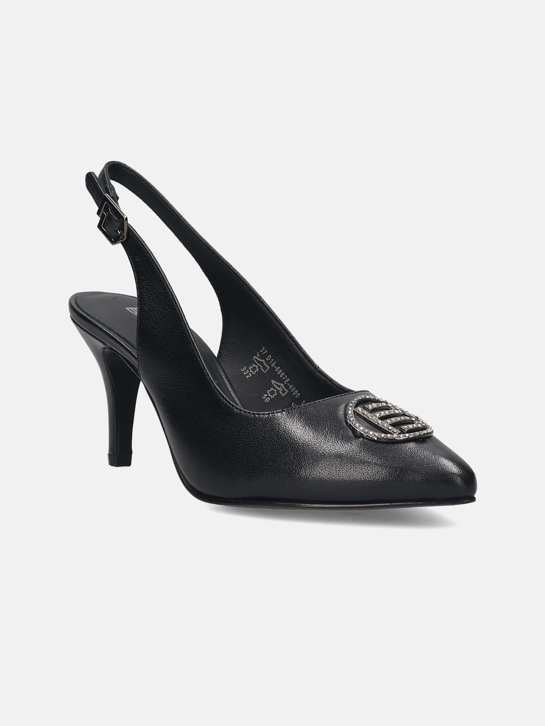 

BAGATT Embellished Leather Slim Heeled Pumps, Black